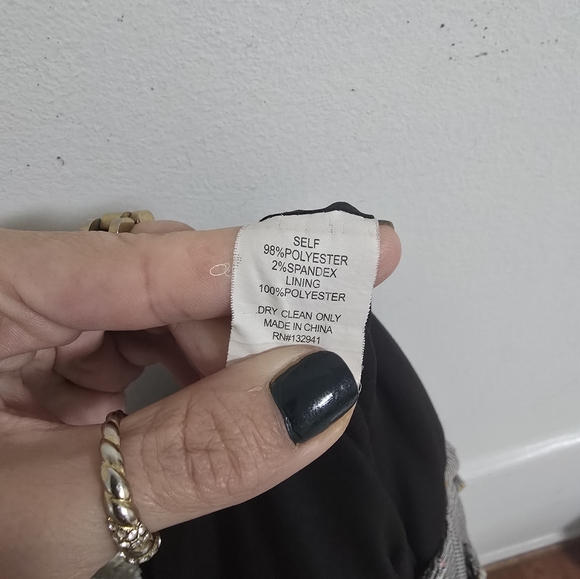 Amanda Uprichard plaid gray textured high rise straight leg pants size S - Picture 7 of 7